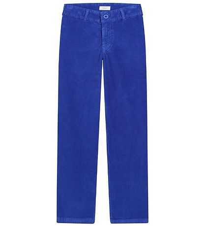 Grunt Vakosamettihousut - Wise Wide Corderoy - Digitaalinen Blue