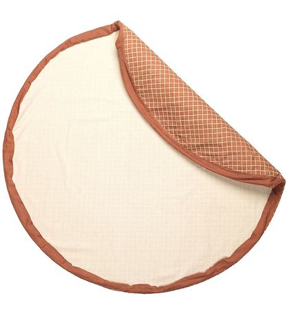 Play&Go Play Mat - Ø140 - Grid Brown Play&Go Play Mat - Ø140 - Grid Brown