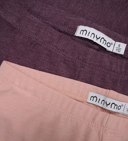 Minymo Leggings - 2-Pack - Misty Rose Minymo Leggings - 2-Pack - Misty Rose