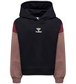 Hummel Kapuzenpullover - hmlPaloma - Schwarz m. Rot/Braun