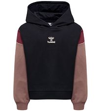 Hummel Hoodie - hmlPaloma - Black w. Red/Brown