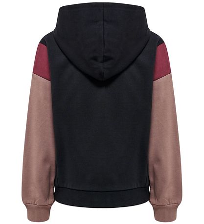 Hummel Hoodie - hmlPaloma - Black w. Red/Brown
