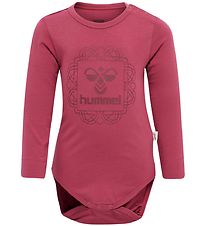 Body L/s Hummel - hmlHelga - Rouge Terre av. Logo