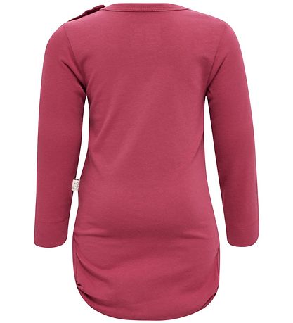Hummel Bodysuit L/s - hmlHelga - Earth Red w. Logo