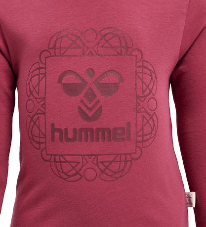 Hummel Bodysuit L/s - hmlHelga - Earth Red w. Logo