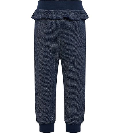 Hummel Trousers - hmlSally - Sargasso Sea w. Silver Glitter Hummel Trousers - hmlSally - Sargasso Sea w. Silver Glitter