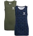 Hummel Undershirt - hmlNolan - 2-Pack - Armygøn/Sargasso Sea w. 