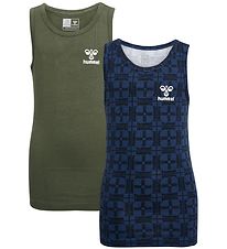 Hummel Undershirt - hmlNolan - 2-Pack - Armygøn/Sargasso Sea w. 