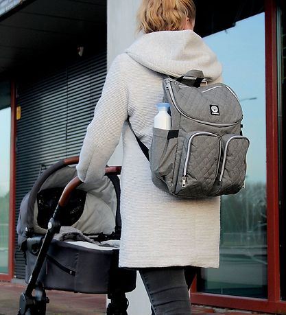 Dooky Skötväska Ryggsäck - 2 I 1 - Grey Melange
