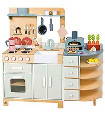 Tender Leaf Wooden Toy - Toy Kitchen Mega - La Fiamma Tender Leaf Wooden Toy - Toy Kitchen Mega - La Fiamma