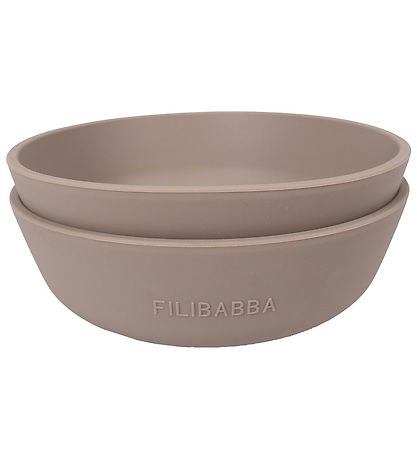 Filibabba Bowl - Silicone - 2-Pack - Warm Grey