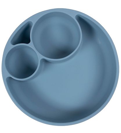 Filibabba Plate - Silicone - Partitioned - Powder Blue Filibabba Plate - Silicone - Partitioned - Powder Blue