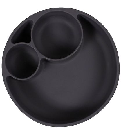 Filibabba Plate - Silicone - Partitioned - Stone Grey Filibabba Plate - Silicone - Partitioned - Stone Grey