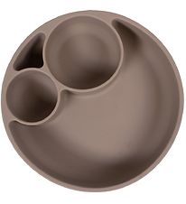 Filibabba Plate - Silicone - Partitioned - Warm Grey Filibabba Plate - Silicone - Partitioned - Warm Grey