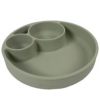 Filibabba Plate - Silicone - Partitioned - Green Filibabba Plate - Silicone - Partitioned - Green