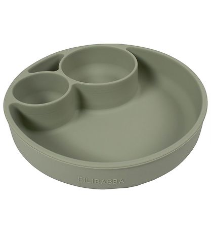 Assiette Filibabba - Silicone - Divisé en pièces - Green Assiette Filibabba - Silicone - Divisé en pièces - Green