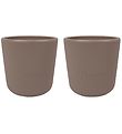 Filibabba Silicone Cup - 2-Pack - Warm Grey