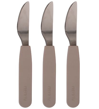 Filibabba Silikonmesser - 3er-Pack - Warm Grey