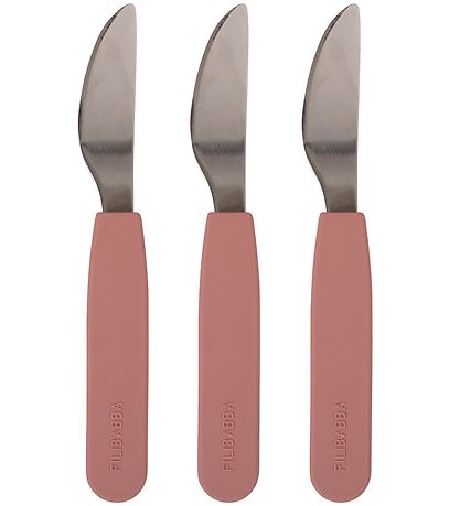 Filibabba Silicone Knives - 3-Pack - Rose
