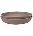 Filibabba Lautaset - Silikoni - 2 kpl - Warm Grey