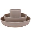 Set de Vaisselle Filibabba - Silicone - 3 Parties - Warm Grey