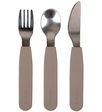 Filibabba Silicone Cutlery - Warm Grey
