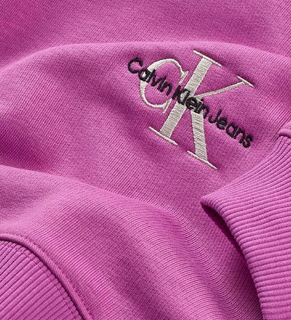 Calvin Klein Hoodie - Monogram Off Placed Hoodie - Iris Orch