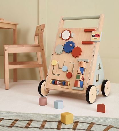 Kids Concept 걸음마 보조기 - 에드빈 - 우드/블루