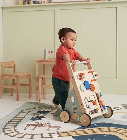 Kids Concept 걸음마 보조기 - 에드빈 - 우드/블루