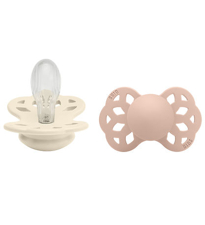 BIBS Infinity Pacifiers - 2-Pack - Size 2 - Symmetrical - Ivory/
