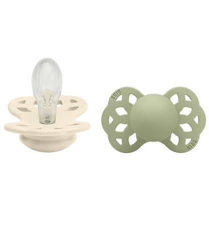 BIBS Infinity Pacifiers - 2-Pack - Size 2 - Symmetrical - Ivory/