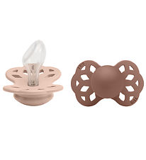 BIBS Infinity Pacifiers - 2-Pack - Size 2 - Anatomical - Blush/W