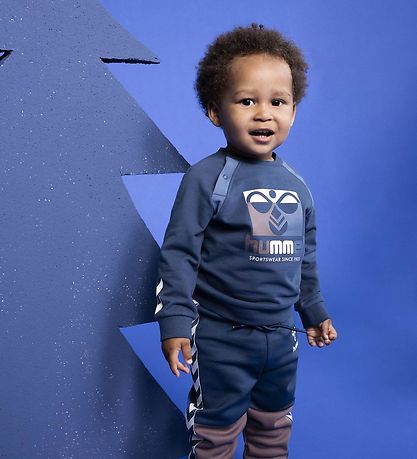 Hummel Sweatshirt - hmlLassen - Sargasso Sea w. Logo