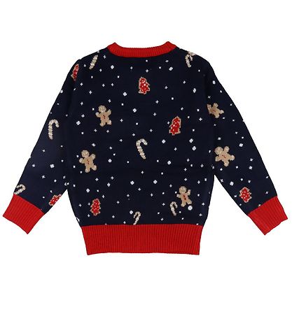 Jule-Sweaters Blouse - Cute Cookie Man - Knitted - Blue Jule-Sweaters Blouse - Cute Cookie Man - Knitted - Blue