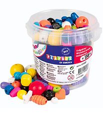 Playbox Kralen - Houten kralen I Emmer - 150 stk - Basiskleuren Playbox Kralen - Houten kralen I Emmer - 150 stk - Basiskleuren