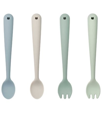 Liewood Cutlery - 4-Pack - Silicone - Shea - Dusty Mint