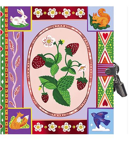 Eeboo Diary w. Lock - Strawberry Eeboo Diary w. Lock - Strawberry