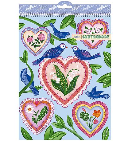 Eeboo Sketchbook - Hearts and Birds