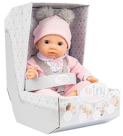 Tiny Treasures Doll w. Blonde Hair - Pink Pom Pom