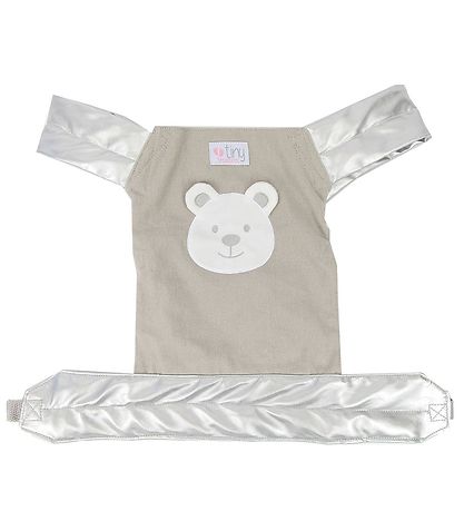 Tiny Treasures Doll Accessories - Baby Carrier - Grey w. Bear Tiny Treasures Doll Accessories - Baby Carrier - Grey w. Bear