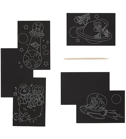 Scratch & Scribble Mini Set Ooly - Univers loufoque Scratch & Scribble Mini Set Ooly - Univers loufoque