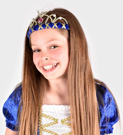 Den Goda Fen Costume - Tiara w. Corduroy - Blue