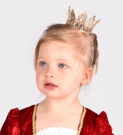 Den Goda Fen Costume - Princess Crown w. Beads - Gold