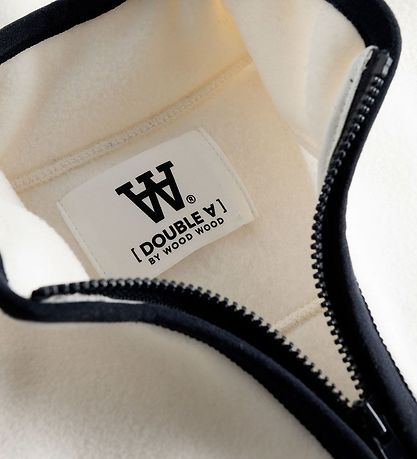 Wood Wood Fleece Jumper - Don - Off White w. Navy