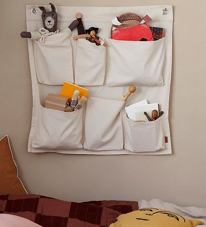 ferm Living Wall pockets - Canvas - Off-White
