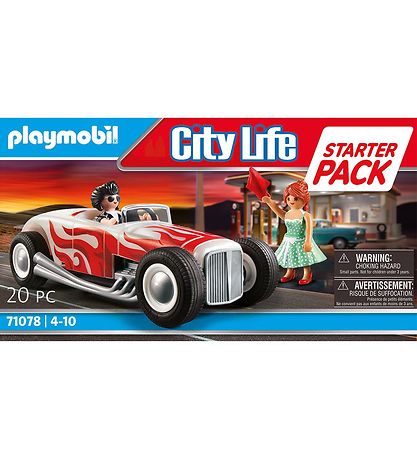 Playmobil City Life - 스타터 팩 핫로드 - 71078 - 20개 부품