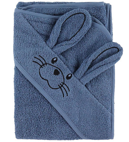 Nørgaard Madsens Babyhanddoek m. Konijnenoren - 100x100 cm - Den Nørgaard Madsens Babyhanddoek m. Konijnenoren - 100x100 cm - Den