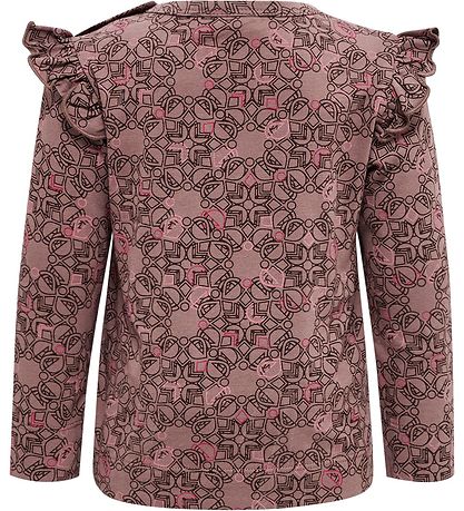 Hummel Blouse - hmlFia - Deep Taupe w. Silver Glitter Hummel Blouse - hmlFia - Deep Taupe w. Silver Glitter