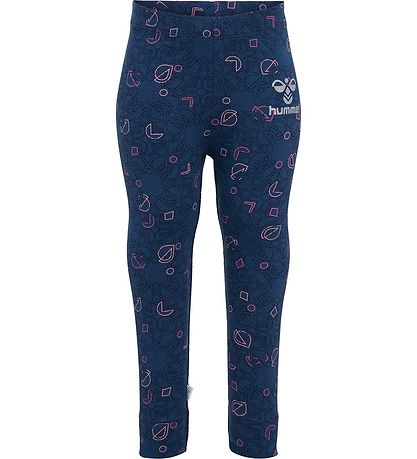Hummel Leggings - hmlFia - Sargasso Sea w. Silver Glitter