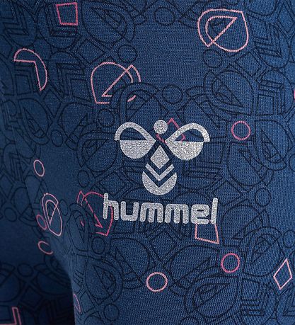 Hummel Leggings - hmlFia - Sargasso Sea w. Silver Glitter
